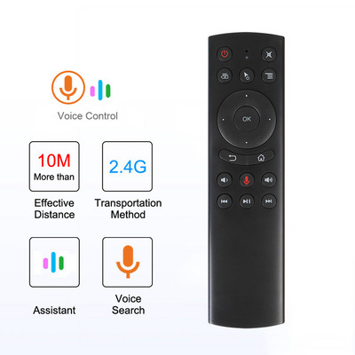 G20S Smart Voice Remote Control Mini Wireless Fly Air Mouse klaviatuur Android TV Box G20S jaoks Gyro IR Learning 2.4G RF