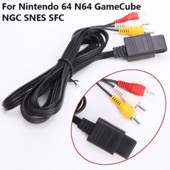AV Audio Video A/V TV kabeļa vada adapteris Audio pārveidotāja vadu kabelis priekš Nintendo 64 N64 GameCube NGC SNES SFC piederumi