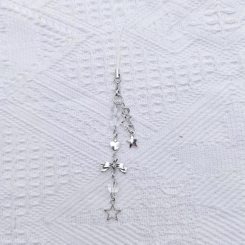 Steaua inimii pandantiv chitara Charms pentru telefon mobil Snurghie pentru agatat Curea cu lanț pentru telefon drăguț Lance de decorare Accesorii pentru breloc