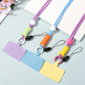 Pretnozaudēšanas tālruņa aukla, regulējama universāla piekarināma kakla aukla neilona siksniņa, atslēgu piekariņa ķēde, krusteniska tālruņa drošības saite