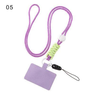 Pretnozaudēšanas tālruņa aukla, regulējama universāla piekarināma kakla aukla neilona siksniņa, atslēgu piekariņa ķēde, krusteniska tālruņa drošības saite