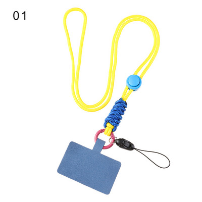 Pretnozaudēšanas tālruņa aukla, regulējama universāla piekarināma kakla aukla neilona siksniņa, atslēgu piekariņa ķēde, krusteniska tālruņa drošības saite