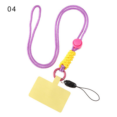 Pretnozaudēšanas tālruņa aukla, regulējama universāla piekarināma kakla aukla neilona siksniņa, atslēgu piekariņa ķēde, krusteniska tālruņa drošības saite