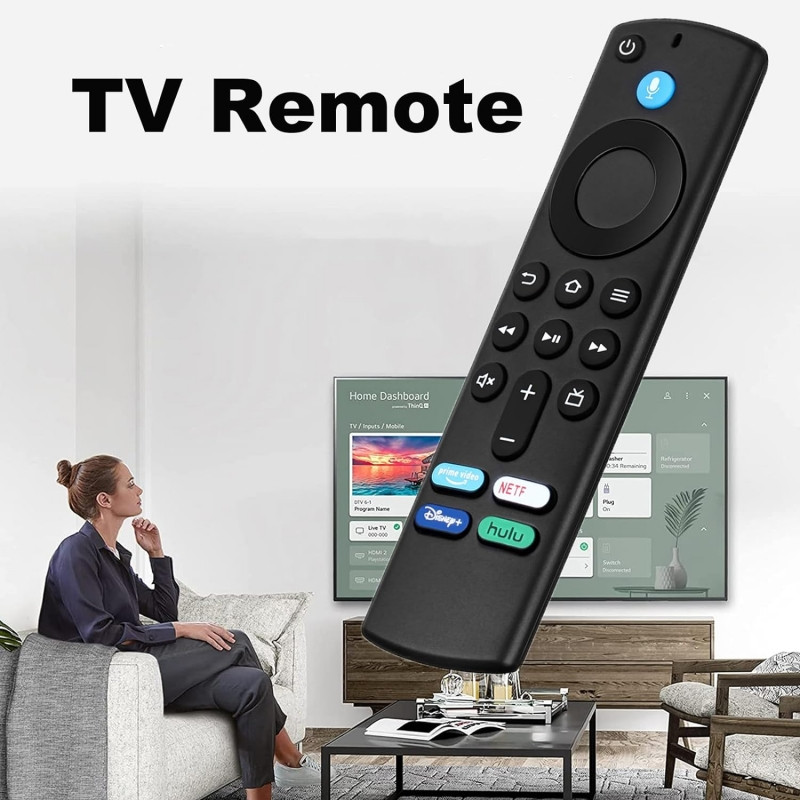 L5B83G hangcsere-távirányító kompatibilis az Amazon Fire TV Stick 2./3. generációs/Lite/4k Fire TV 3. generációval