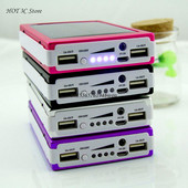 (Bez akumulatora) 18650 Solar Power Bank Case Charger DIY Box Powerbank Case Led mobilajam telefonam Power Bank Box