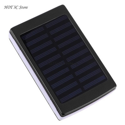(Bez akumulatora) 18650 Solar Power Bank Case Charger DIY Box Powerbank Case Led mobilajam telefonam Power Bank Box