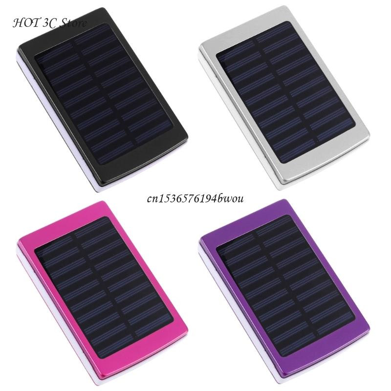 (Bez akumulatora) 18650 Solar Power Bank Case Charger DIY Box Powerbank Case Led mobilajam telefonam Power Bank Box