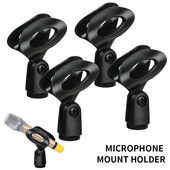 1/4 csomagos univerzális mikrofoncsipesz Shure mikrofonrögzítő tartóhoz Kézi vezeték nélküli/vezetékes mikrofon forgatható, tartós állványcsipesz