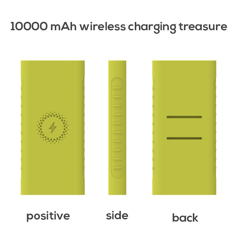 Novo za Xiaomi Power Bank s bežičnim punjenjem 10000 mAh, mekana gumena silikonska zaštitna maska Skin Sleeve Protector Shell Case