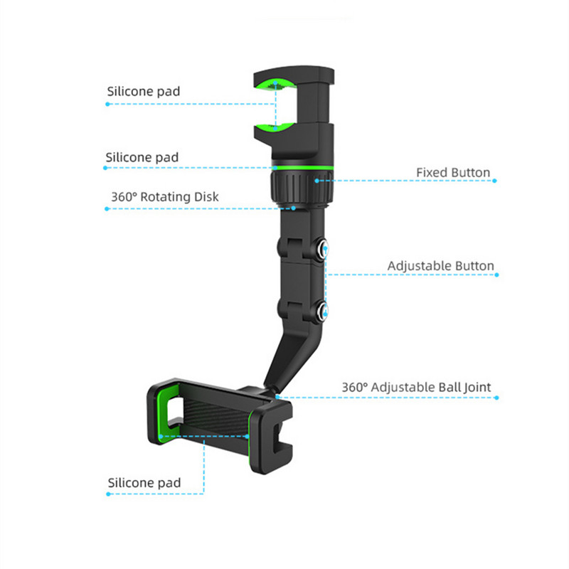 Mikrofono stovo telefono laikiklis Universalus automobilinis telefono laikiklis skirtas tiesioginei transliacijai laikiklio spaustukai Mobiliojo telefono stovo spaustuko laikiklis