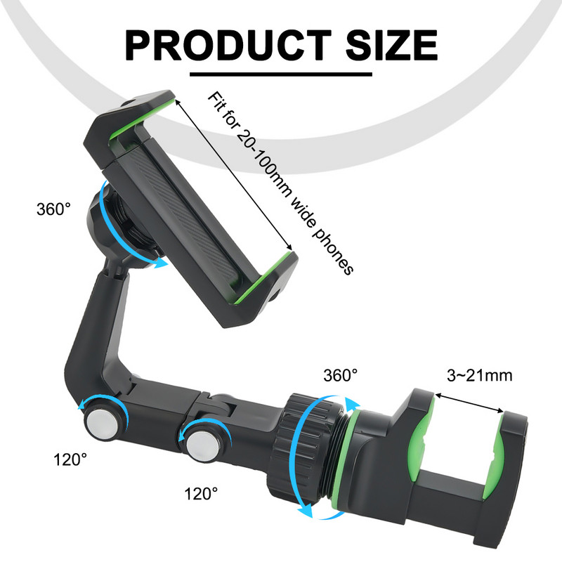 Mikrofono stovo telefono laikiklis Universalus automobilinis telefono laikiklis skirtas tiesioginei transliacijai laikiklio spaustukai Mobiliojo telefono stovo spaustuko laikiklis
