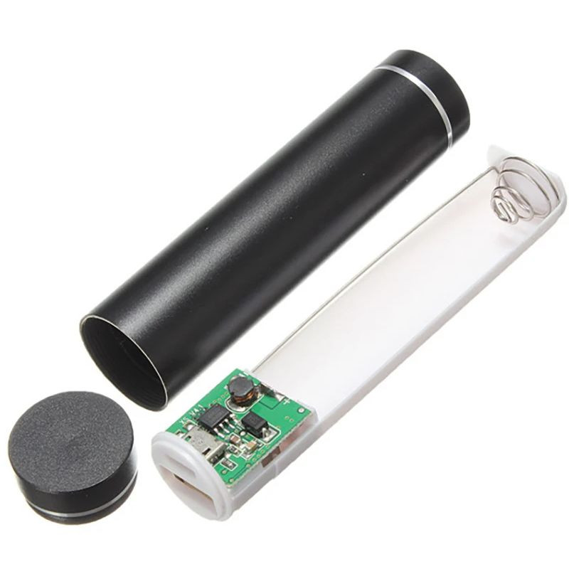 Noņemams alumīnija sakausējuma DIY akumulators Power Bank Box 1*18650 akumulatoru kastes lādētājs mobilajiem tālruņiem Power Bank piederumi