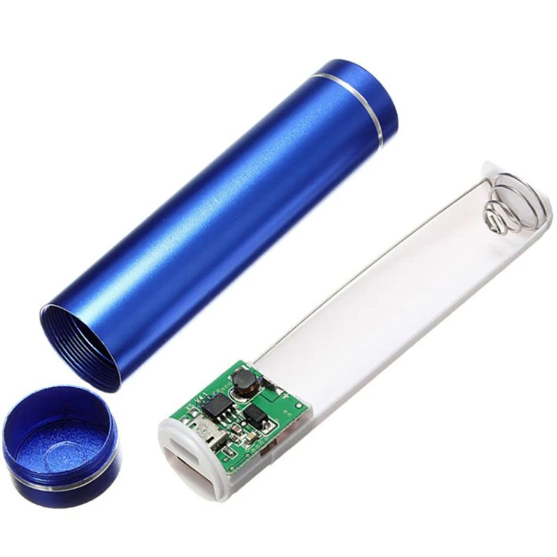 Noņemams alumīnija sakausējuma DIY akumulators Power Bank Box 1*18650 akumulatoru kastes lādētājs mobilajiem tālruņiem Power Bank piederumi