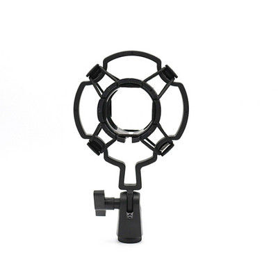 Universāls profesionāls kondensatora mikrofons mikrofona trieciena stiprinājuma turētājs studijas ierakstīšanas kronšteins lielas membrānas mikrofona klipam, melns