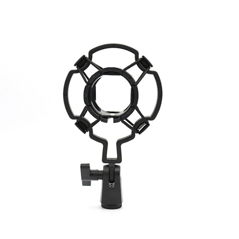 Universāls profesionāls kondensatora mikrofons mikrofona trieciena stiprinājuma turētājs studijas ierakstīšanas kronšteins lielas membrānas mikrofona klipam, melns