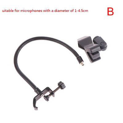 Elastīgs mikrofona statīvs, universāli šļūteņu plaukti ar lieljaudas galda skavu, mikrofona statīvu mikrofona skavu turētājs Mikrofona rokas rakstāmgalda stiprinājums