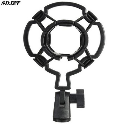 Suport pentru microfon cu condensator profesional Suport pentru microfon cu șoc Suport universal pentru înregistrare în studio pentru clip pentru microfon cu diaframă mare, negru