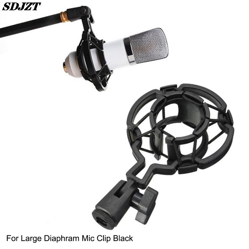 Suport pentru microfon cu condensator profesional Suport pentru microfon cu șoc Suport universal pentru înregistrare în studio pentru clip pentru microfon cu diaframă mare, negru