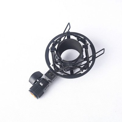 Profesionāls metāla mikrofona trieciena stiprinājuma bloķēšanas poga, kas samazina troksni apraides klipu studija ierakstīšanas mikrofona turētājs zirnekļa kondensators