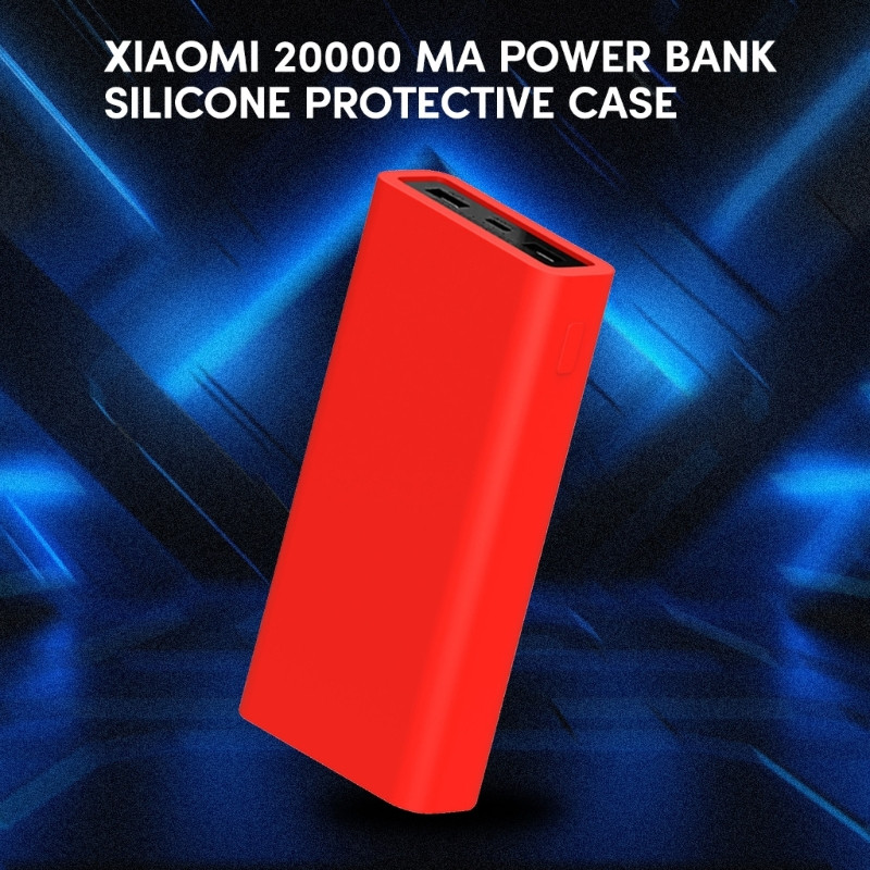 Silikona Power Bank aizsarguzmava Xiaomi 20000mAh Power Bank triecienizturīgam aizsargvāciņam pret krišanu