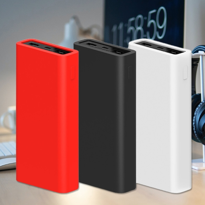 Silikona Power Bank aizsarguzmava Xiaomi 20000mAh Power Bank triecienizturīgam aizsargvāciņam pret krišanu