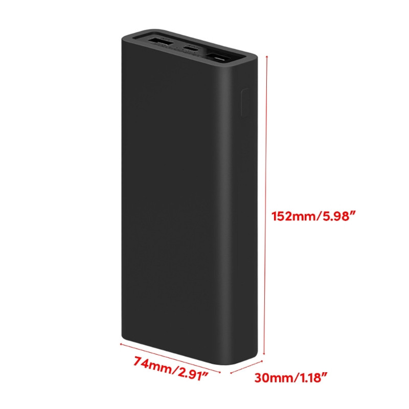 Silikona Power Bank aizsarguzmava Xiaomi 20000mAh Power Bank triecienizturīgam aizsargvāciņam pret krišanu