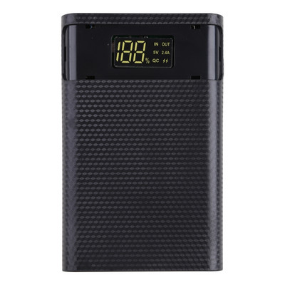 QC3.0 USB Type-C PD 4x 18650 akkumulátoros barkácsdoboz mobiltelefon táblagéphez 5V/3A 9V/2A 12V/1.5A könnyű, tartós