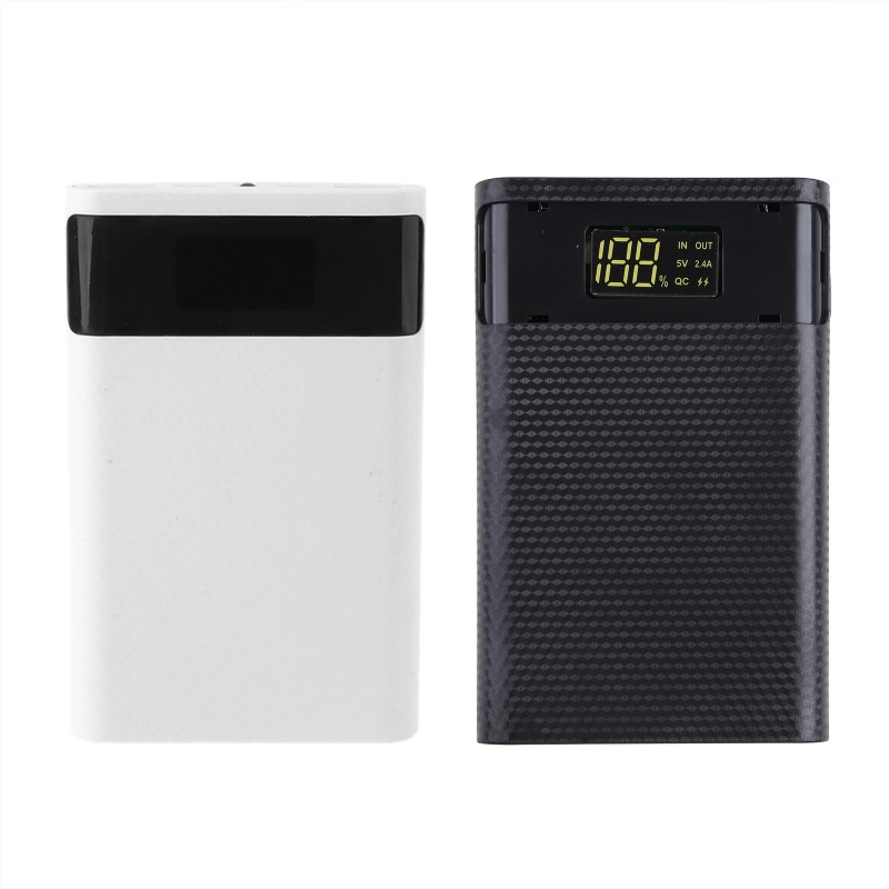 QC3.0 USB Type-C PD 4x 18650 akkumulátoros barkácsdoboz mobiltelefon táblagéphez 5V/3A 9V/2A 12V/1.5A könnyű, tartós