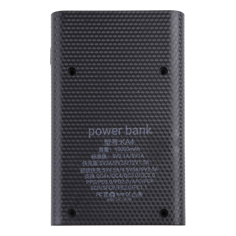 QC3.0 USB Type-C PD 4x 18650 akkumulátoros barkácsdoboz mobiltelefon táblagéphez 5V/3A 9V/2A 12V/1.5A könnyű, tartós