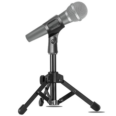 Mini összecsukható asztali állvány mikrofon mikrofon állvány találkozókhoz, előadásokhoz, beszédekhez és stb.