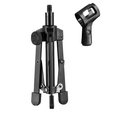 Mini salokāms galda statīva mikrofona mikrofona statīva turētājs sanāksmēm, lekcijām runāšanai un uc