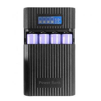4 X 18650 Направи си сам LCD дисплей Battery Bank Калъф за преносима кутия за батерии DIY KIT Калъфи за съхранение на батерии за цифрова захранваща банка