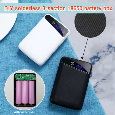 DIY 3*18650 Battery Power Bank Θήκη 3 θύρες USB Στήριγμα μπαταρίας δωρεάν συγκόλλησης Shell Χωρίς συγκόλληση Κουτί αποθήκευσης για φόρτιση τηλεφώνου