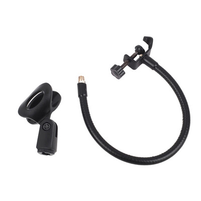 Šļūtenes mikrofona saspraude ar galda skavu Mikrofona statīvs apraides studijai tiešraides aprīkojuma stacijas mikrofona roktura galda stiprinājums