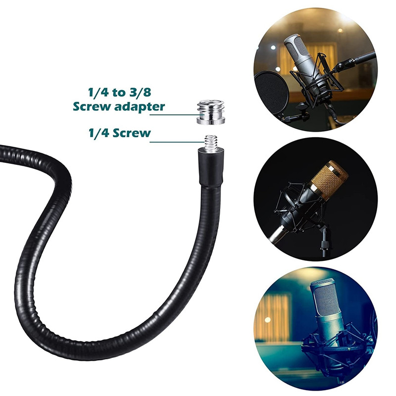 Mikrofona statīvs, elastīgs zoss kakla rakstāmgalda skavas turētājs Mikrofona rokas ierakstīšanas aprīkojums sapulces lekciju aplādei