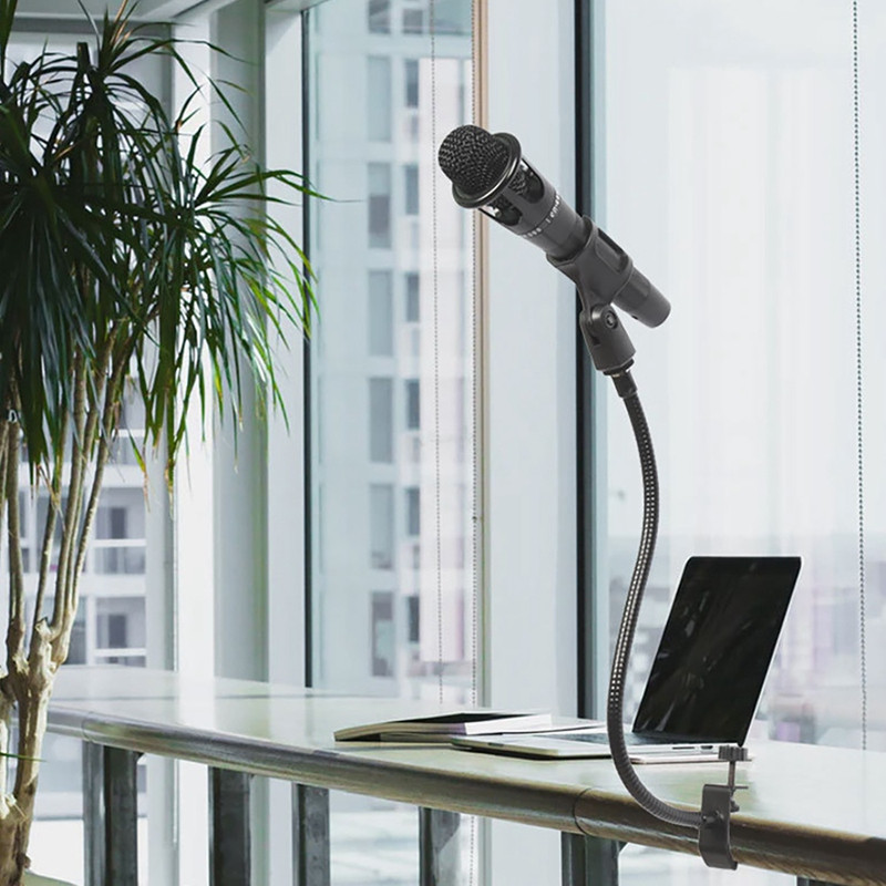 Mikrofona statīvs, elastīgs zoss kakla rakstāmgalda skavas turētājs Mikrofona rokas ierakstīšanas aprīkojums sapulces lekciju aplādei