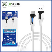 PlayStation PS5 kontrolierim DualSense Gamepad USB uzlādes kabelis C tipa datu uzlādes kabelis ar LED indikatoru PS5 slēdzim