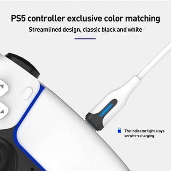 За PlayStation PS5 контролер DualSense Gamepad USB кабел за зареждане Тип C кабел за зареждане на данни с LED индикатор за PS5 Switch