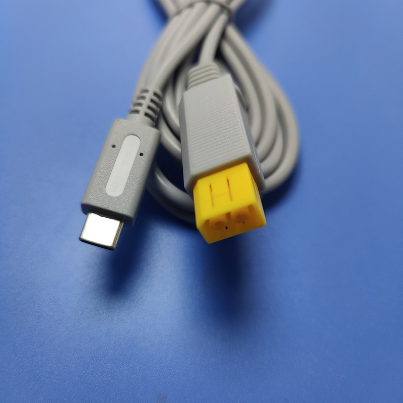 2M kabelis WII/WII U saimniekdatoram PD barošanas kabelis Vadu remonta piederumi