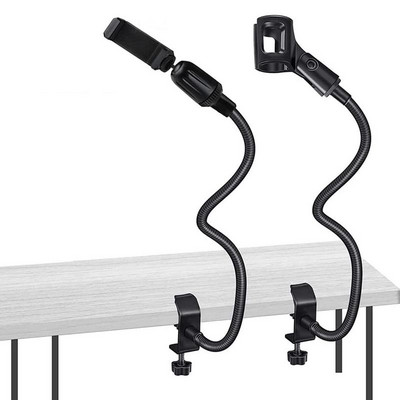 360 állítható asztali mikrofon állvány asztali mikrofon kar bilincs Rugalmas hattyúnyak mikrofontartó telefonállvány