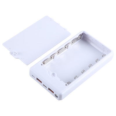 HAWEEL DIY 6x18650 akumulators (nav iekļauts) 4 W ātrās uzlādes strāvas bankas kastes korpuss ar displeju, nav iekļauts akumulators