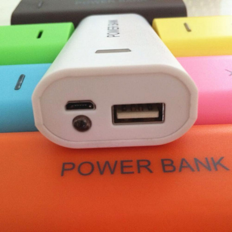 Bezmetināšanas Power Bank Case Shell Universāls 2 x 18650 akumulatora lādētāja korpuss DIY Power Bank Case Box mobilajam tālrunim