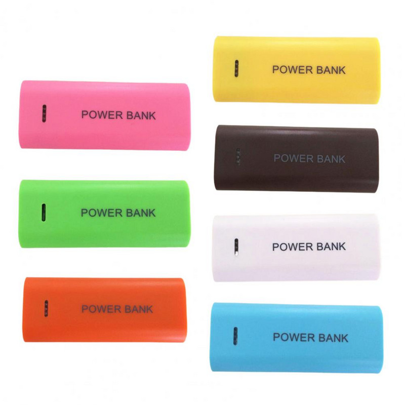 Bezmetināšanas Power Bank Case Shell Universāls 2 x 18650 akumulatora lādētāja korpuss DIY Power Bank Case Box mobilajam tālrunim