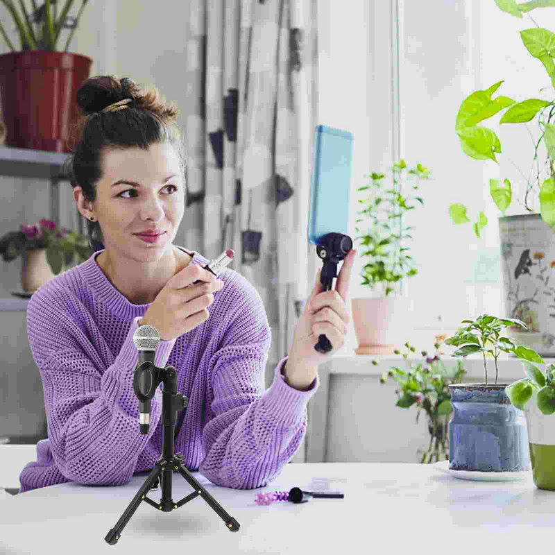 Stolni stalak za mikrofon Mikrofon Podni uvlačivi držač za stolne metalne stalke Prijenosni