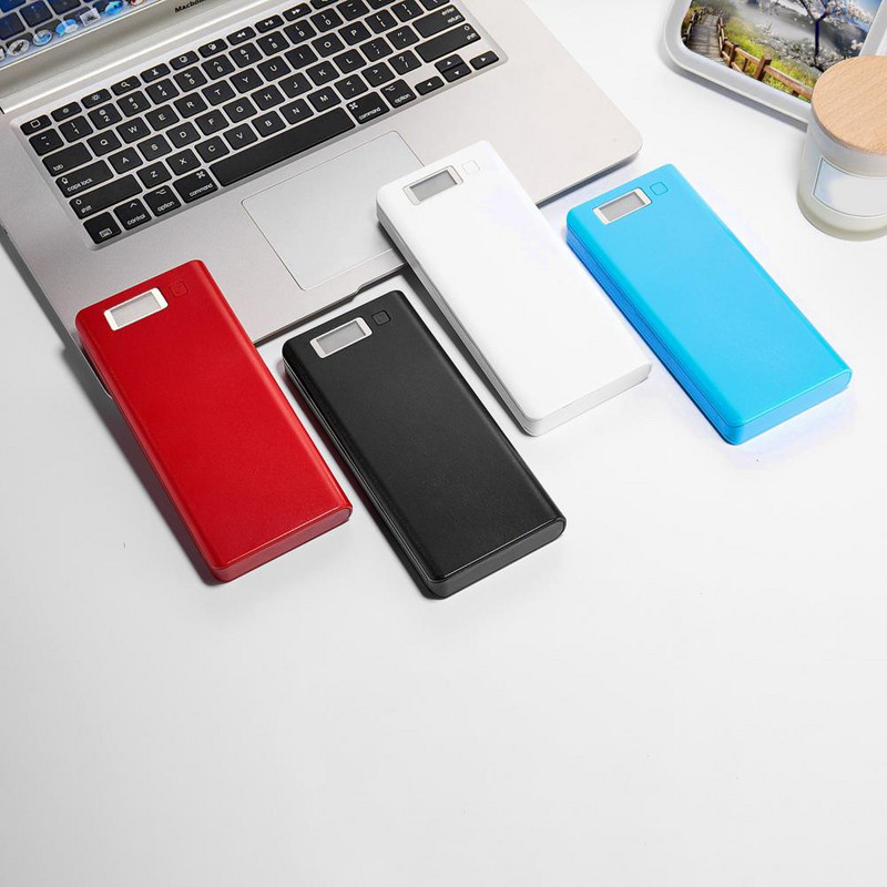 Akumulatora lādētāja korpuss Noņemams akumulatora lādētāja kaste liela ietilpība 8 x 18650 mobilā akumulatora lādētāja kastes remonta funkcija