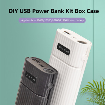 DIY USB Power Bank Kit Box Case 18650 20700 21700 Battery Charger Adapter QC3.0 USB+Type C PD Charging for Cellphone Tablet