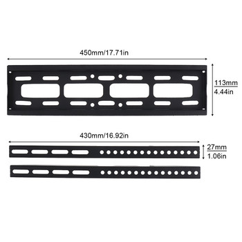 Βάση επιτοίχιας βάσης τηλεόρασης γενικής χρήσης 50 KG με Επίπεδο όργανο προσαρμογής για επίπεδη οθόνη LCD 26-65 ιντσών Τεμάχιο