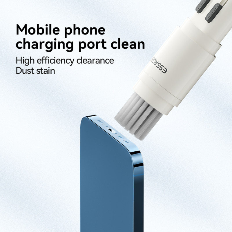 Essager 5 vienā tīrīšanas komplekts datora tastatūras tīrīšanas birstei austiņu tīrīšanas pildspalva AirPods Pro 3 iPhone tīrīšanas rīkiem
