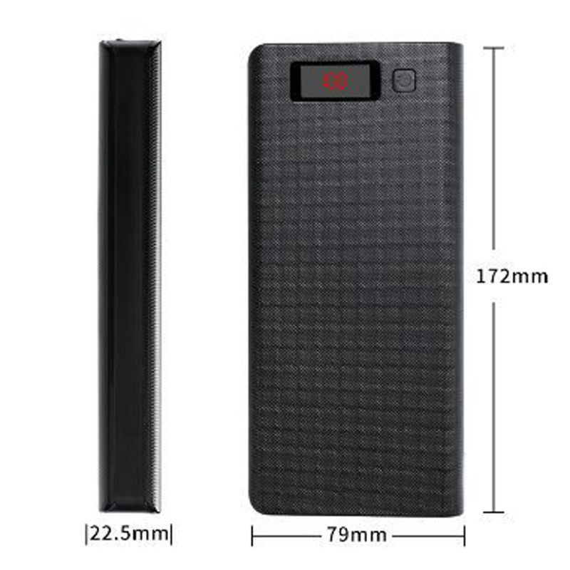 Izturīgs un valkājams 8x 18650 bateriju DIY kastes turētājs korpusam Dual USB ar LED gaismu