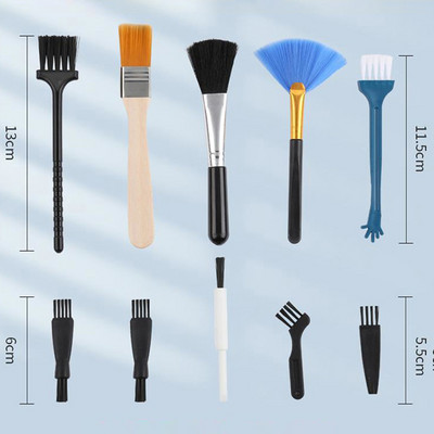 10 τεμ/σετ Εργαλείο καθαρισμού πληκτρολογίου φορητού υπολογιστή Τηλέφωνο υπολογιστή USB Dust Brushes Kit Φορητό σετ βουρτσών καθαρισμού αντιστατικής κάμερας